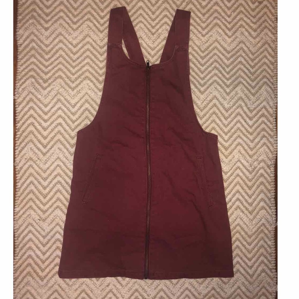 Burgundy denim dress!